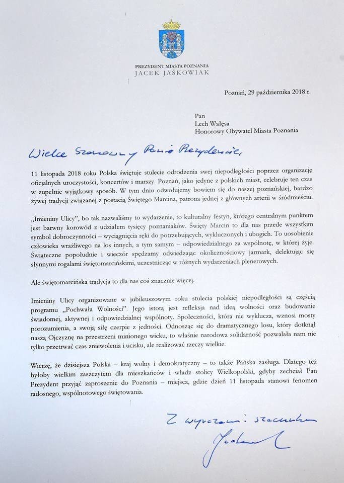 Zaproszenia nie otrzymał urzędujący prezydent Andrzej Duda.