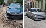 "Zabetonowane" auto w Łodzi. W Przemyślu był podobny przypadek [ZDJĘCIA]