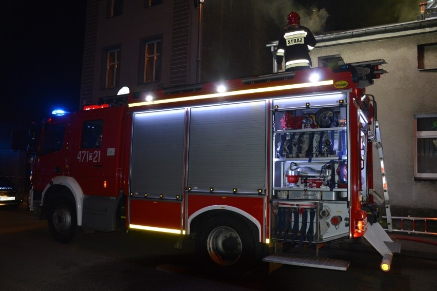 Pożar w budynku przy ulicy Stryjewskiego w Lęborku