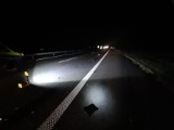 Wypadek na autostradzie A4. W nocy zderzyły się tam dwa busy, 2 osoby zostały ranne