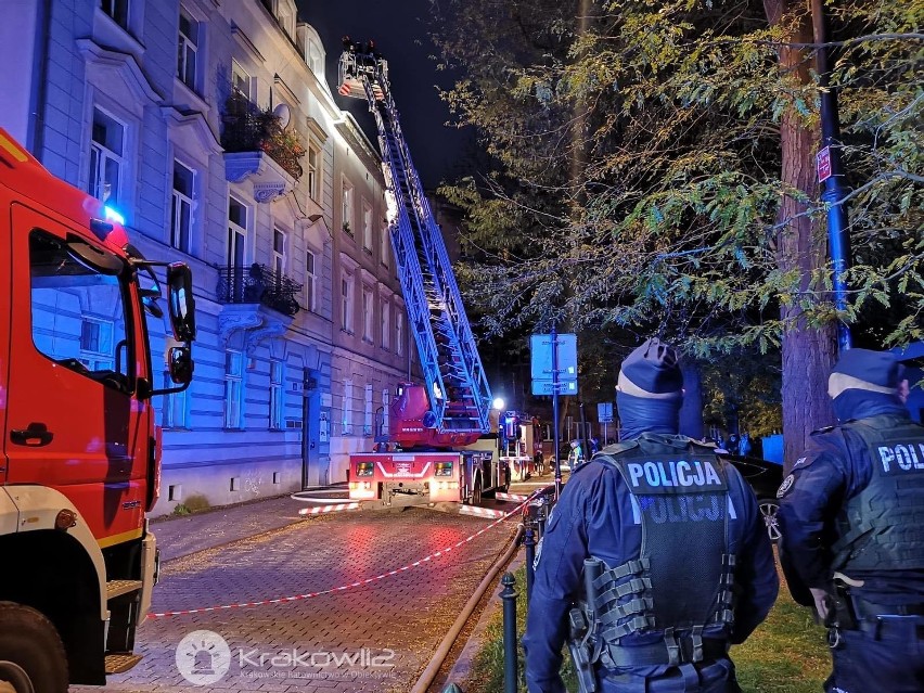 Pożar mieszkania w kamienicy przy Placu na Groblach