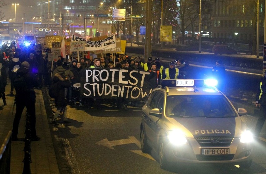 Protest studentów we Wrocławiu, 25.01.2017