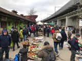 Kraków. Porywisty wiatr i chłód nie zniechęciły miłośników staroci. W niedzielę tłum ludzi pod Halą Targową [ZDJĘCIA] 