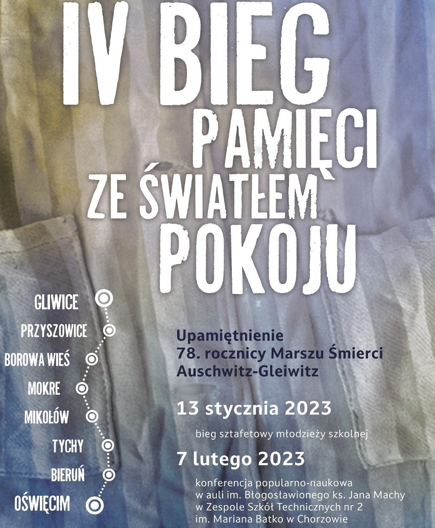 Już w piątek 13 stycznia odbędzie się IV Bieg Pamięci ze Światłem Pokoju Oświęcim – Gliwice