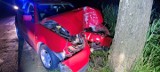 Groźny wypadek niedaleko Białogardu. Kierowca był pijany! [ZDJĘCIA]