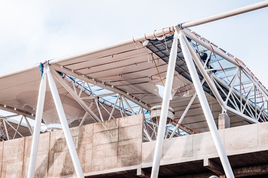 Najnowsze zdjęcia z budowy stadionu ŁKS.  Jest coraz piękniejszy ZDJĘCIA