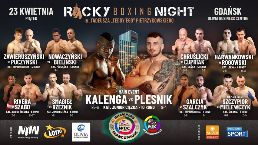 Rocky Boxing Night. Walki pięściarskie na 34. piętrze budynku Olivia Star w Gdańsku już w piątek 23.04.2021