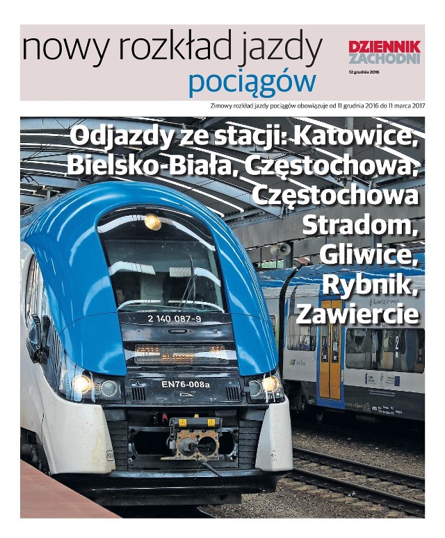 [iframe]https://d-nm.ppstatic.pl/k/r/d5/ab/584e4fa3b064f_z.pdf[/iframe]Nowy rozkład jazdy PKP. Rozkład jazdy pociągów w woj. śląskim Wszystkie stacje kolejowe. Rozkład jazdy pociągów w woj. śląskim od 11.12.2016 Rozkład jazdy PKP z Katowic, Gliwic, Rybnika, Żywca, Częstochowy, Gliwic.KLIKNIJ W PRAWO, ABY PRZEJŚĆ DO KONKRETNYCH STACJI ROZKŁADU JAZDY >>>