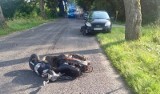 Wypadek w Łojewie. Motorowerzysta z obrażeniami głowy trafił do szpitala