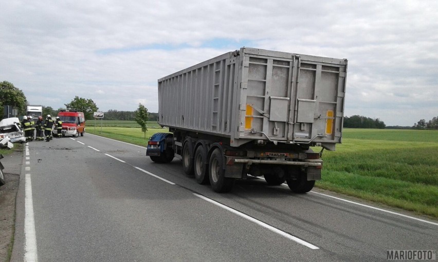 Trzy pojazdy zderzyły się na krajowej 94 Opole-Brzeg pod...