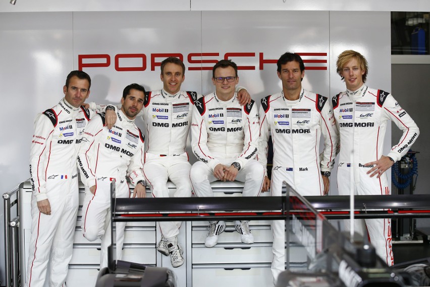 Zespół Porsche: Romain Dumas, Neel Jani, Timo Bernhard, Marc...