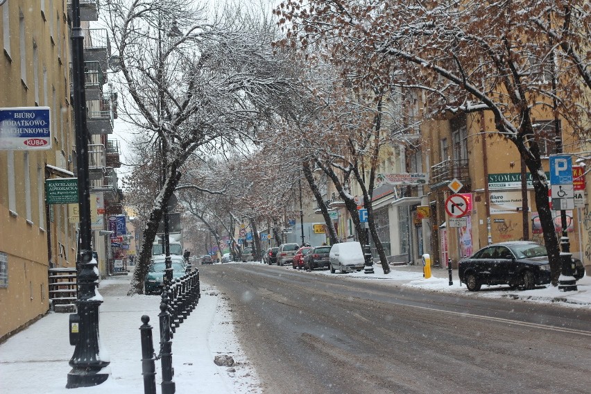 Zima w Lublinie. Ul. Narutowicza
