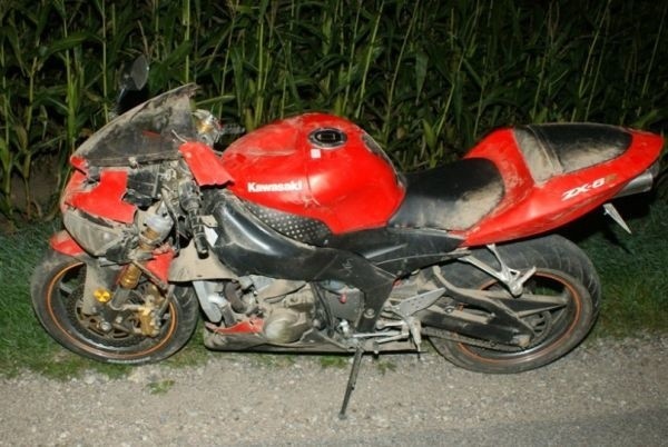 29-letni motocyklista na kawasaki jechał ze zbyt dużą prędkością