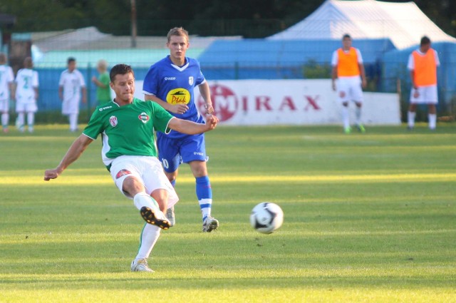 Marcin Figiel, strzelec jedynego gola dla Radomiaka w meczu z Zawiszą Rzgów.
