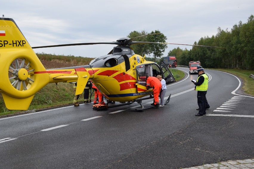 Wypadek na dk 22 w Chrząstowie koło Człuchowa 10.08.2019