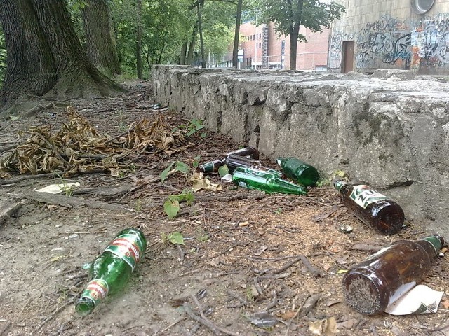 - Urzędnicy widzą dziesiątki butelek po alkoholu z okien budynku, a mimo to nikt nie reaguje - narzeka jeden z opolan.