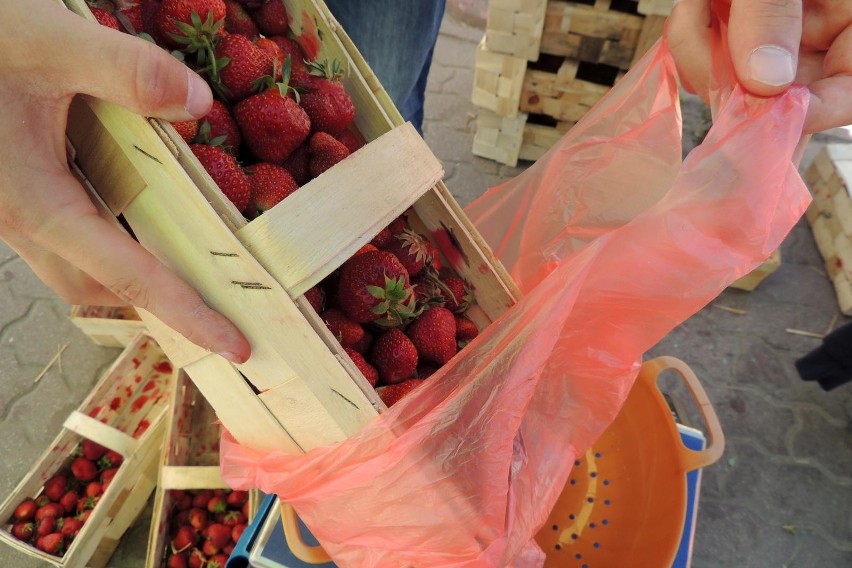 Choć zbiory truskawek będą mniejsze, ich cena szybko spada. Za ile kupimy truskawki w Białymstoku?