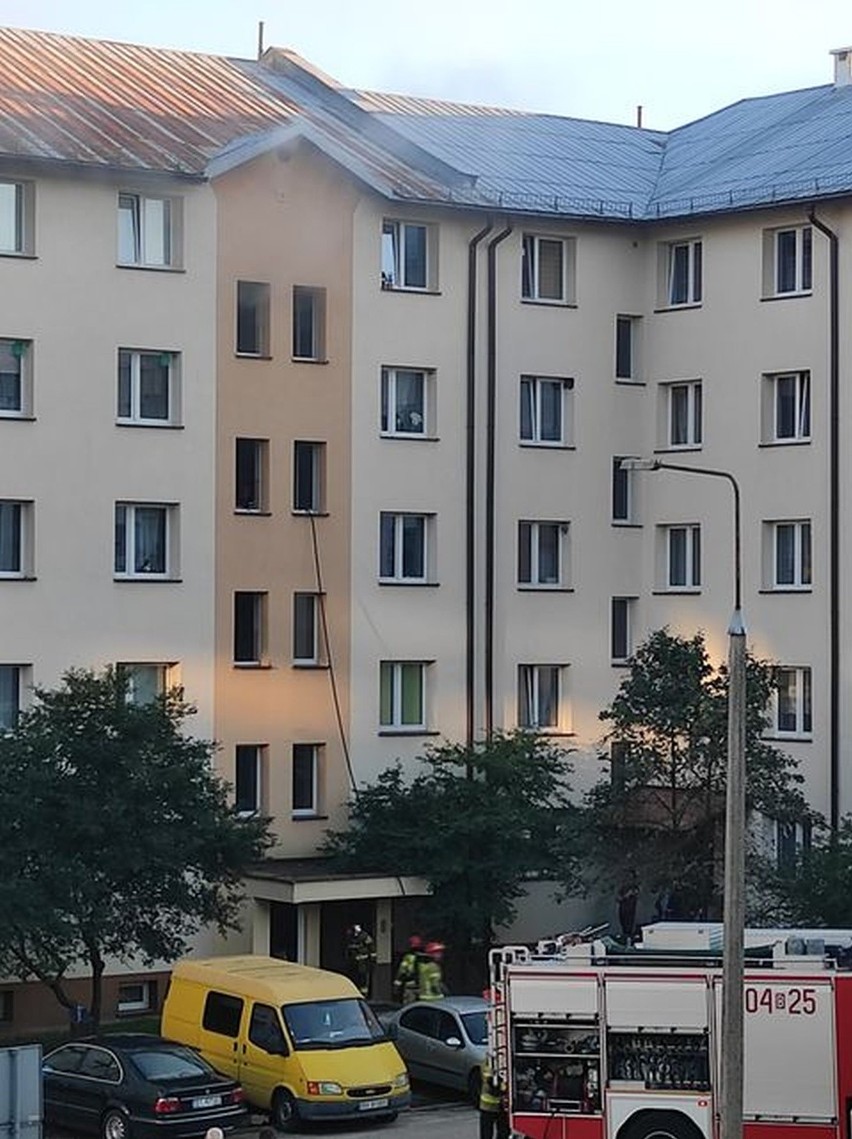 Białystok. Pożar na Nowym Mieście. Palił się blok przy ul....