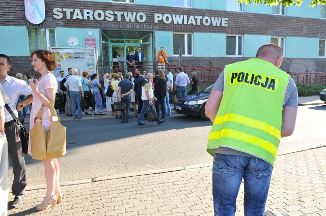 W siedzibie starostwa powiatowego w Słubicach przez cały dzień pracowała policja. W tym czasie urząd był nieczynny.