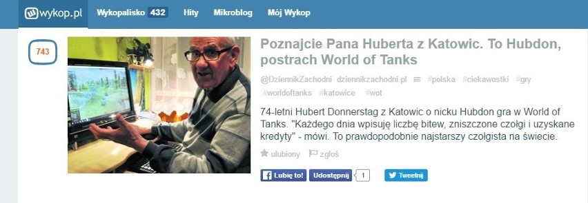 Hubdon czyli 74-letni Pan Hubert Donnerstag z Katowic stał...