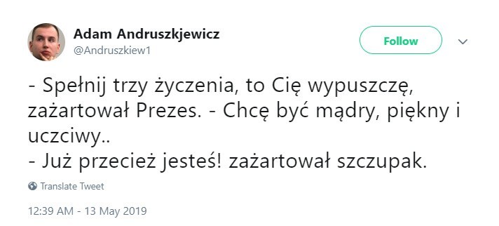 Jarosław Kaczyński darował życie szczupakom MEMY. Wycieczka...