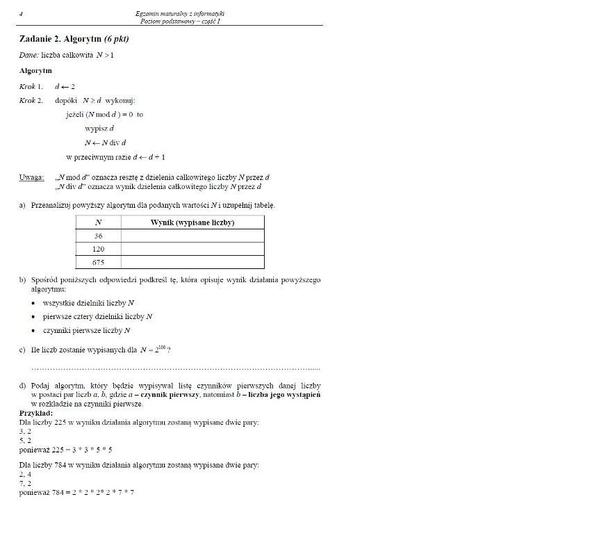 MATURA 2013 z CKE. Informatyka - poziom podstawowy i rozszerzony [ARKUSZE, ODPOWIEDZI]