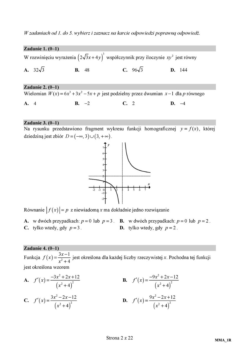 Matura 2016 - matematyka poziom rozszerzony CKE ARKUSZ...