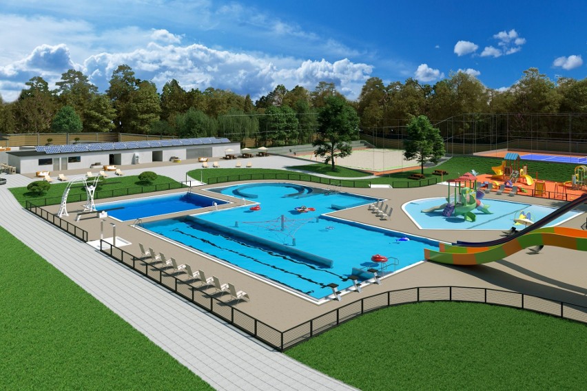 Inwestycje w Oleśnie - planowany nowy basen odkryty przy ul....