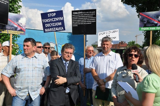 Protest Stowarzyszenia Terra ze Szczecinka.