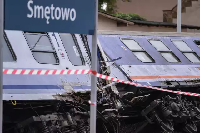 Tak wyglądała stacja kolejowa Smętowo kilka godzin po wypadku