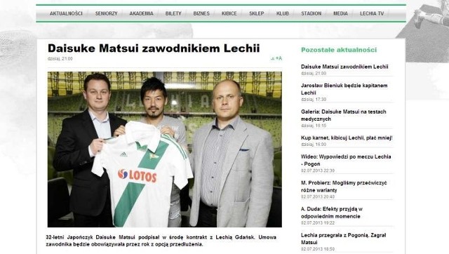 Daisuke Matsui podpisał kontrakt z Lechią Gdańsk