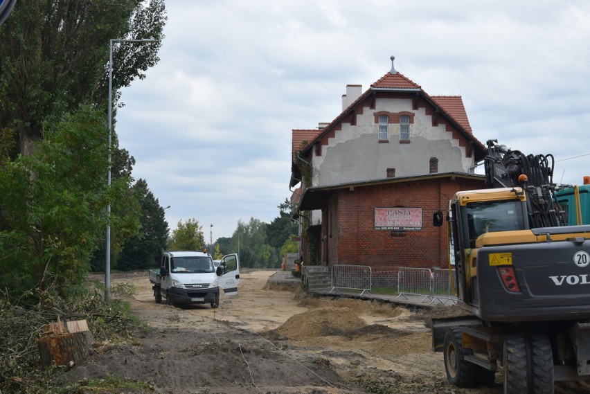 Remont ulicy Dworcowej w Więcborku potrwa do końca roku.