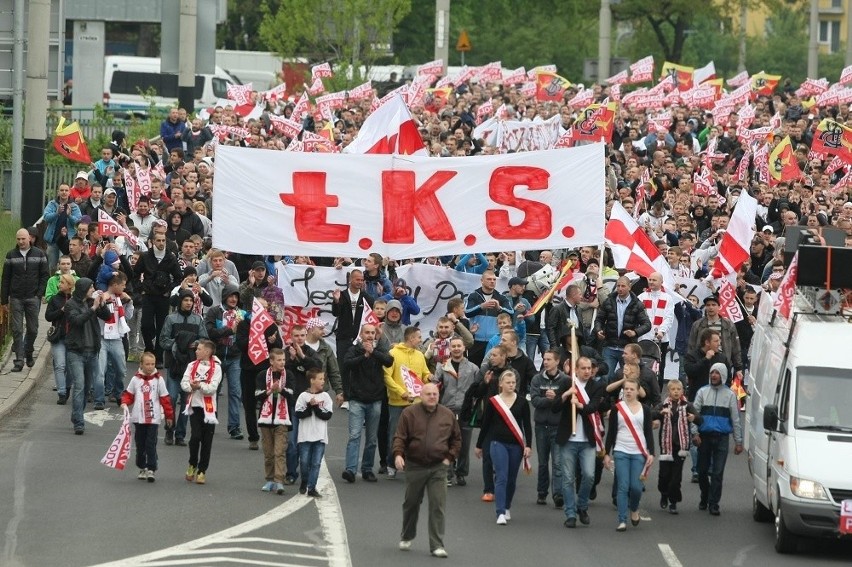 Manifestacja kibiców ŁKS-u