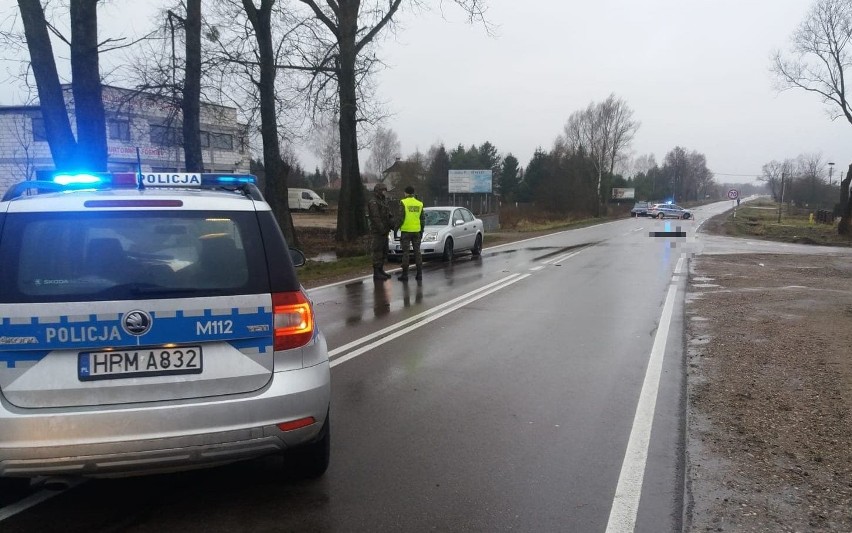 Fasty. Śmiertelne potrącenie pieszego na ulicy Szosa Ełcka....