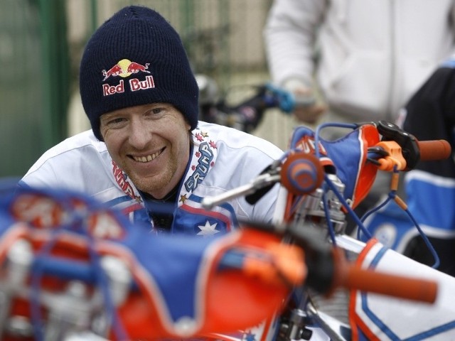 Jason Crump na rzeszowskim torze testował wczoraj  swoje motocykle.