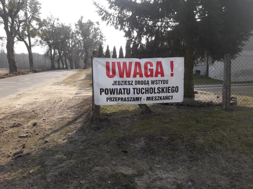 Tak wygląda droga wstydu z Wierzchucina do drogi...