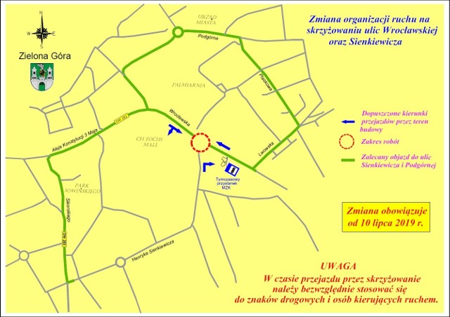 Zmiany organizacji ruchu na ulicy Wrocławskiej od 10 lipca br.