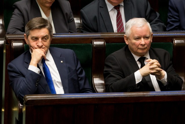 Marek Kuchciński i Jarosław Kaczyński