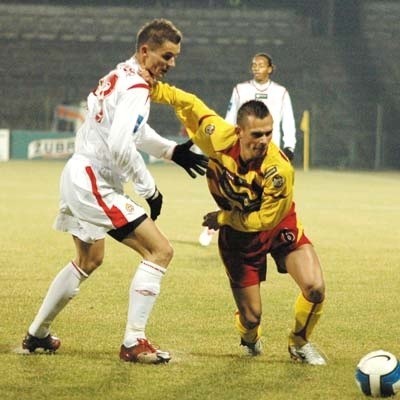 Michał Renusz zaliczył udany debiut w barwach Jagi. Do pełni szczęścia zabrakło gola i zwycięstwa.