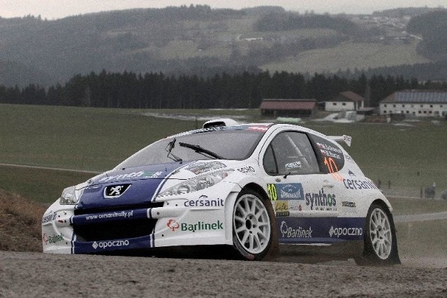 Michał Sołowow i Maciej Baran na trasie odcinka testowego Janner Rallye w Austrii.
