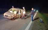 Wypadek w Niwach w gminie Daleszyce. Zderzyły się mitsubishi i subaru