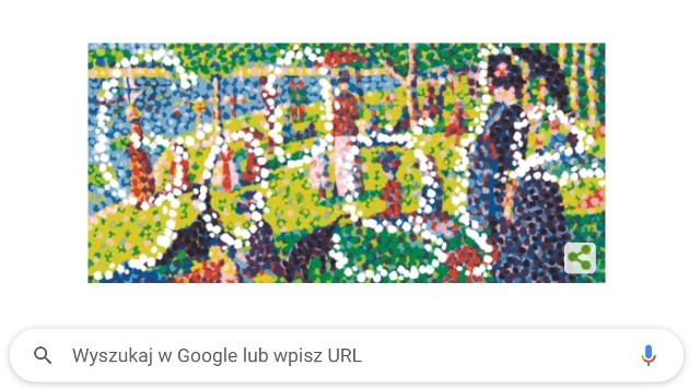 Georges Seurat w Google Doodle. 2 grudnia Google upamiętnia światowej sławy francuskiego malarza, przedstawiciela neoimpresjonizmu.
