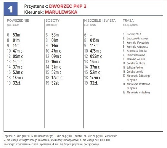 Oto nowy rozkład jazdy MPK Inowrocław dla linii numer:  3,...