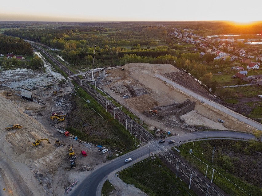 Nowa przeprawa  nad torami linii Warszawa - Białystok...