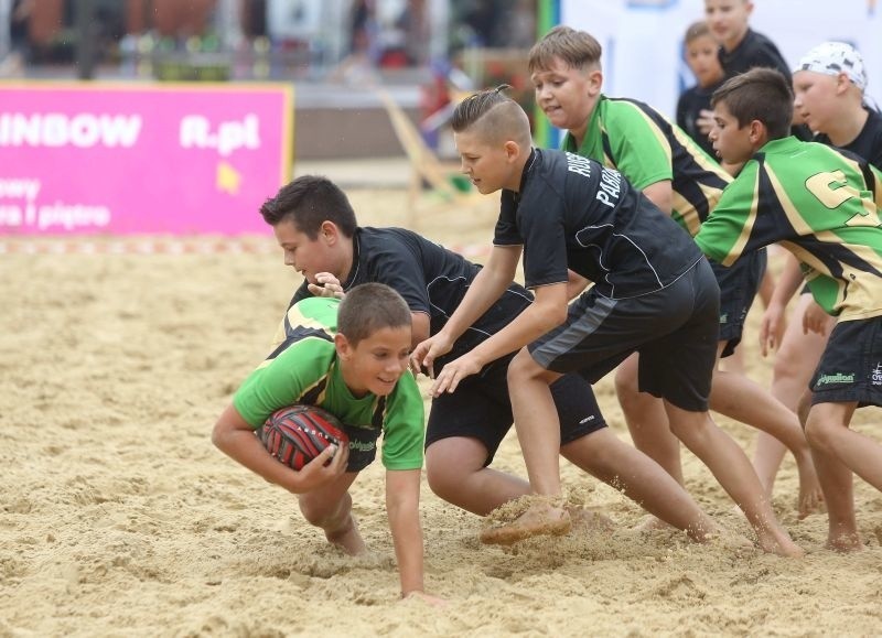 Bierhalle Beach Rugby 2016. Turniej rugby plażowego w Manufakturze [zdjęcia]