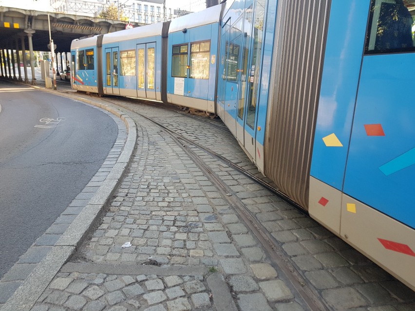 Wykolejenie tramwaju na Stawowej