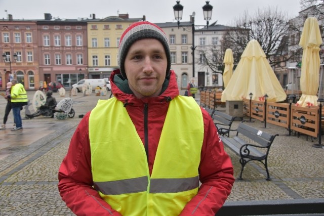 Jan Nasieniewski o swojej przeprawie z sądem i policją w warszawie opowiadał podczas protestu rolników w Kościerzynie.