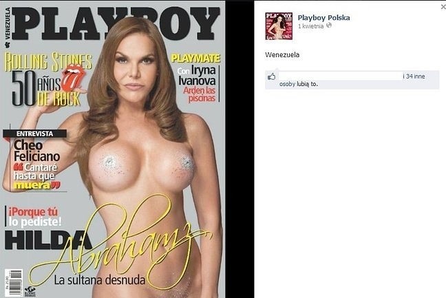 "Playboy" Wenezuela (fot. screen z Facebook.com)