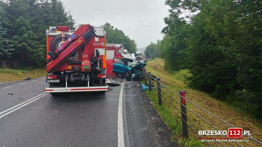 Okocim. Śmiertelny wypadek na drodze krajowej nr 75, droga została zablokowana