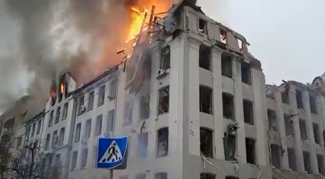 Pożar w Charkowie